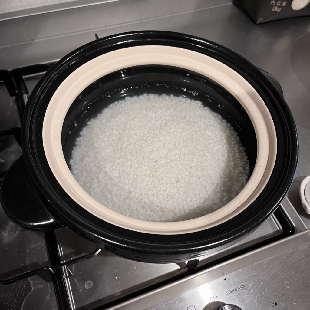 お米を20分浸水